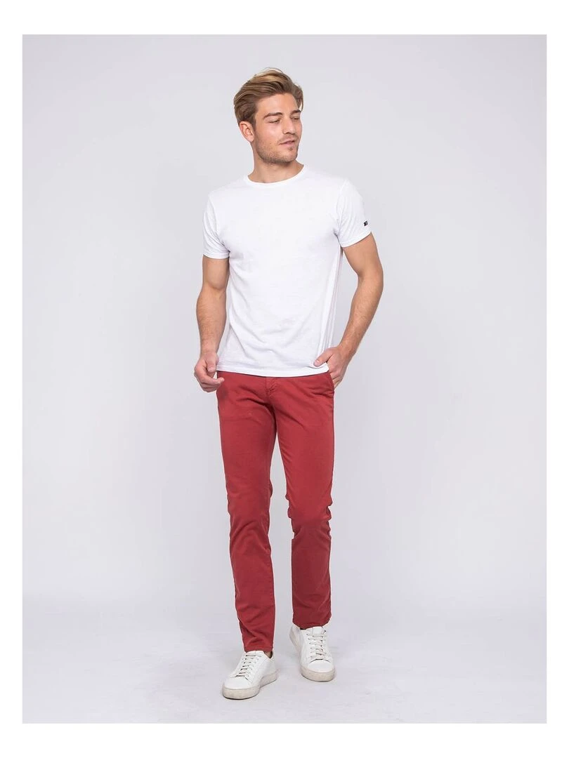 Pantalon chino CALES   Bordeaux