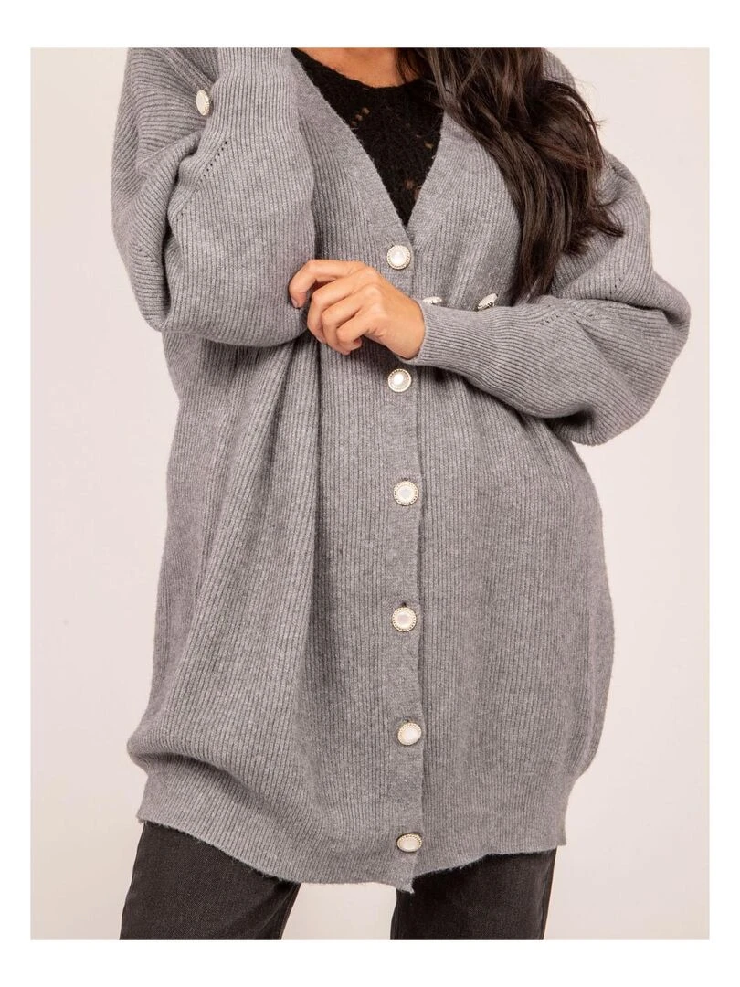 Gilet long KANEA   Gris