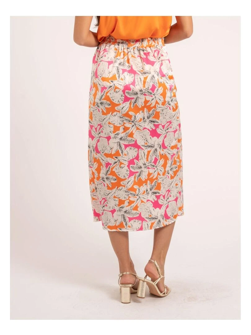 Jupe midi motifs XAMA Rose