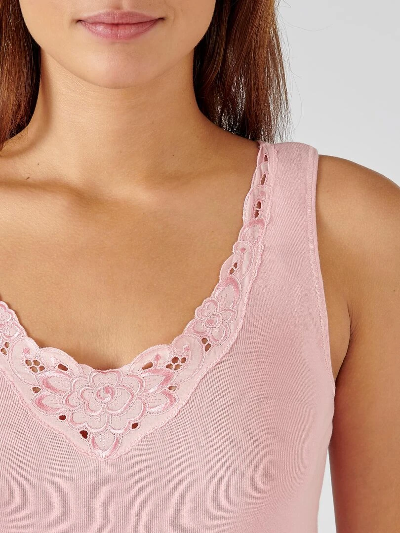 Débardeur Essential pur coton peigné Damart Rose