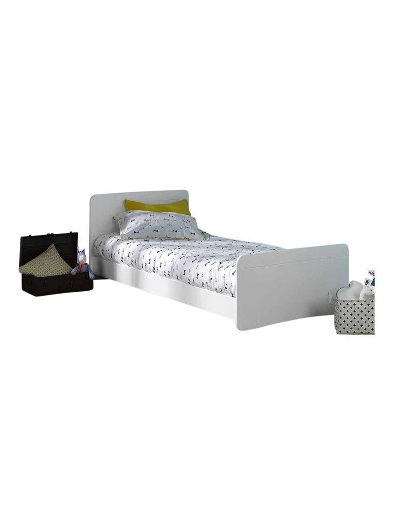 Pack lit avec matelas Spike AKITEN RETAIL Blanc Blanc