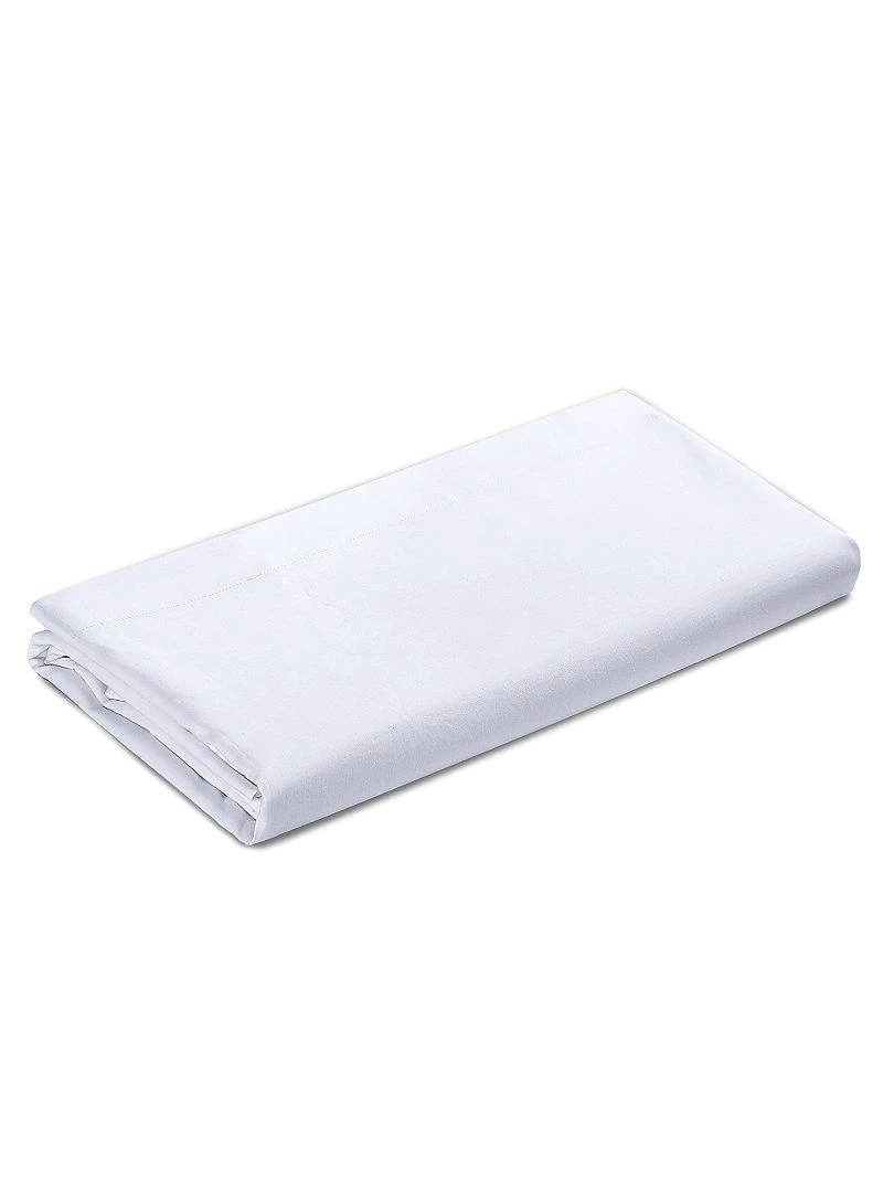 Drap plat uni blanc