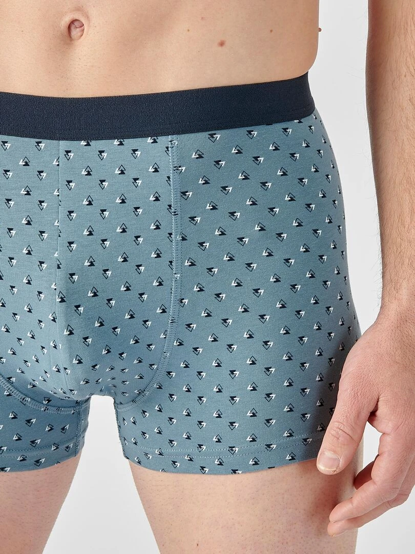 Lot de 3 boxers fermés assortis   Damart   Bleu