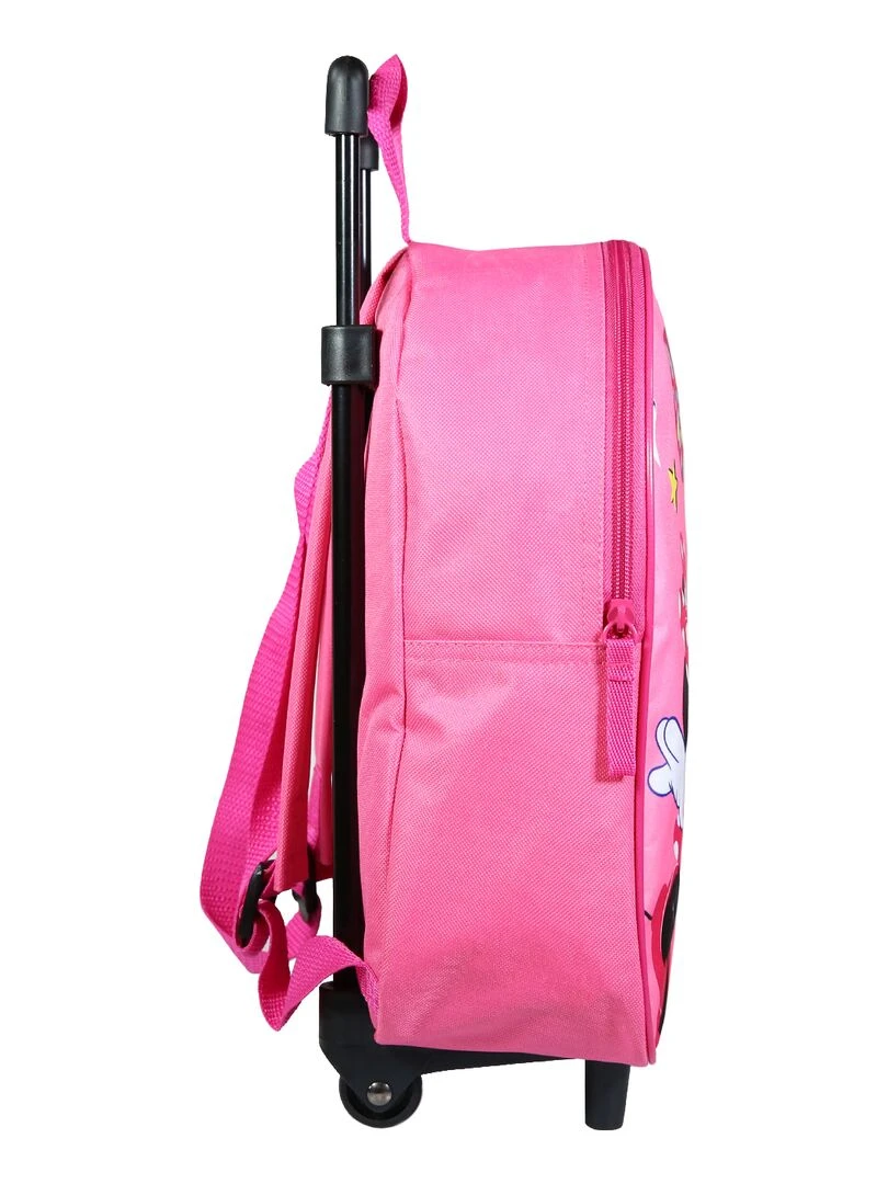 BAGTROTTER Sac à dos à roulettes 31 cm maternelle Disney Minnie Rose Fun   Rose