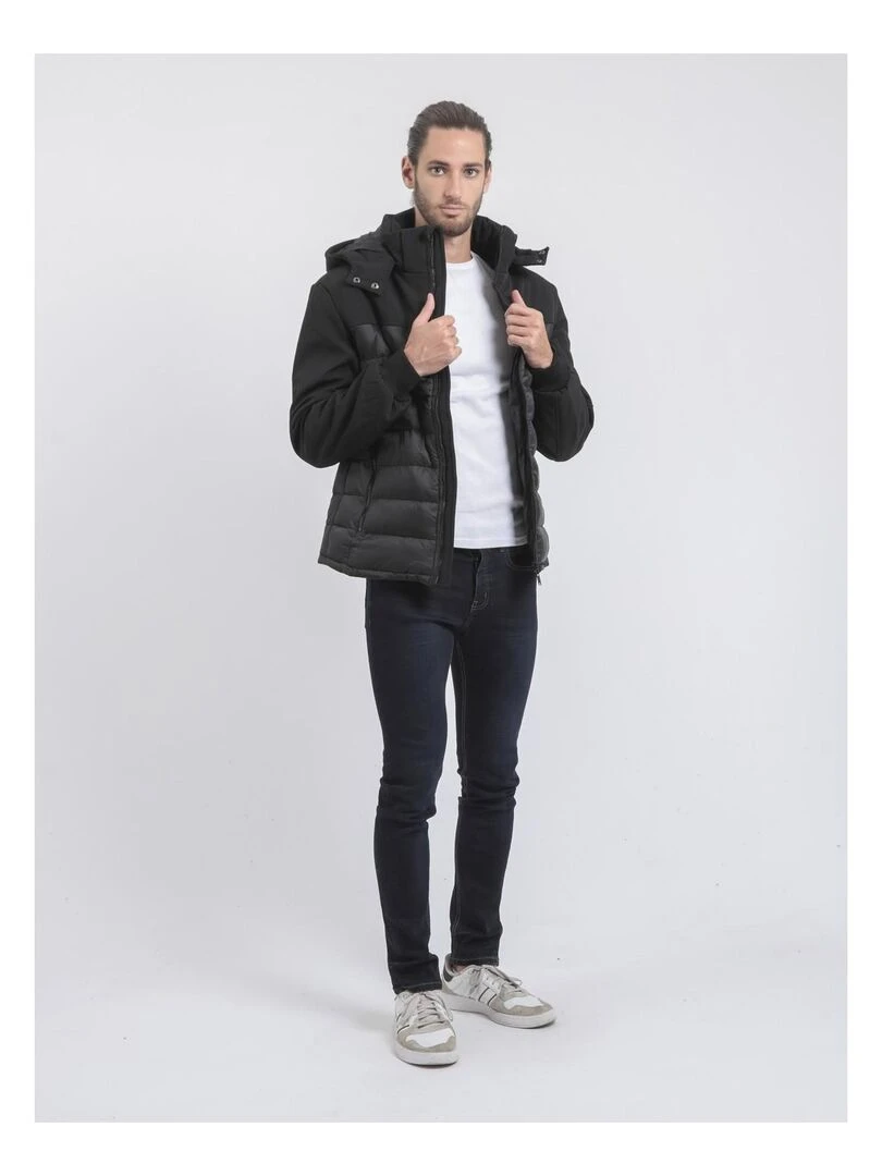 Doudoune capuche amovible ZELEK   Noir