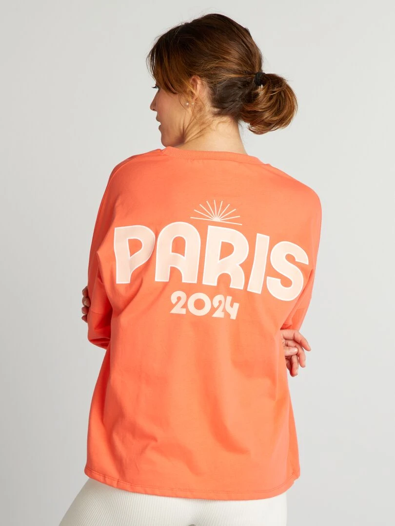 Tee shirt esprit sweat Paris 2024 Corail