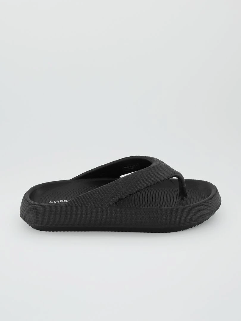Tongs à semelles épaisses Noir