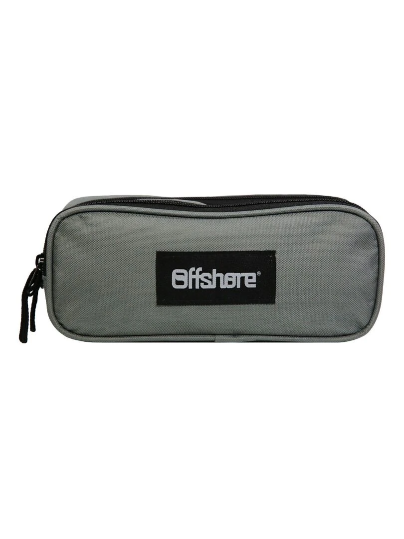 BAGTROTTER Trousse scolaire 2 compartiments Offshore Grise Gris