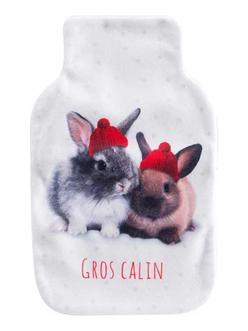 Housse de bouillotte Lapin calin Blanc
