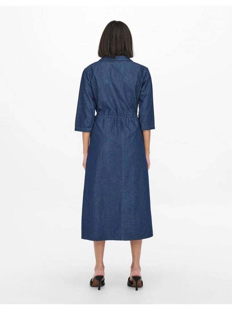 Robe longue en jeans Kebello Bleu