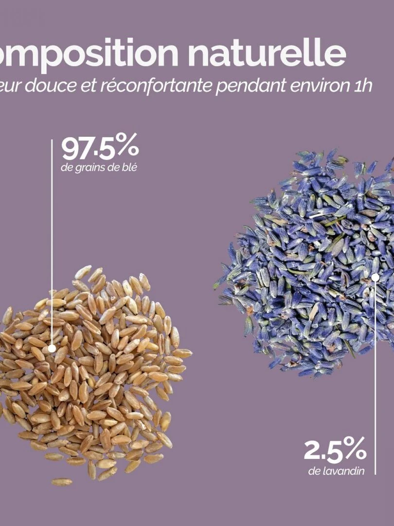 Bouillotte longue chauffante   Vivezen   Violet