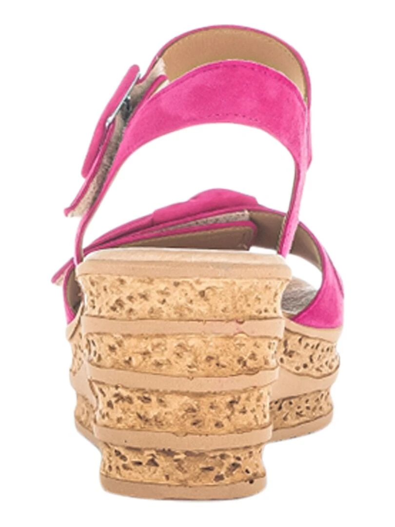 Sandales Cuir Compensé Gabor Lammnappa   Rose