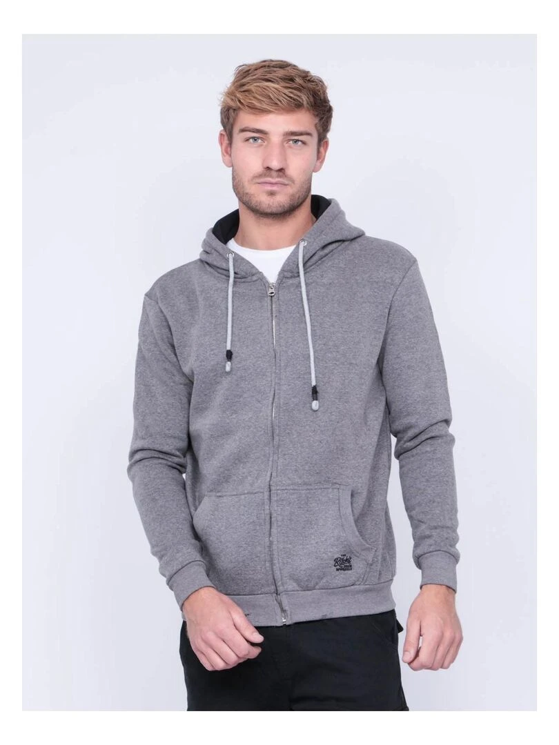 Sweat zippé capuche WAMIN Gris