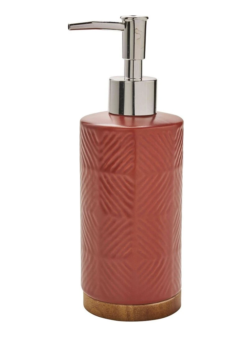 Guy Levasseur Distributeur de savon en céramique terracotta Rouge