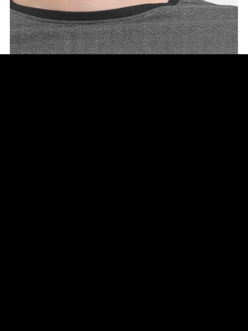 T shirt manches longues col rond pur coton JACOU   Kaki