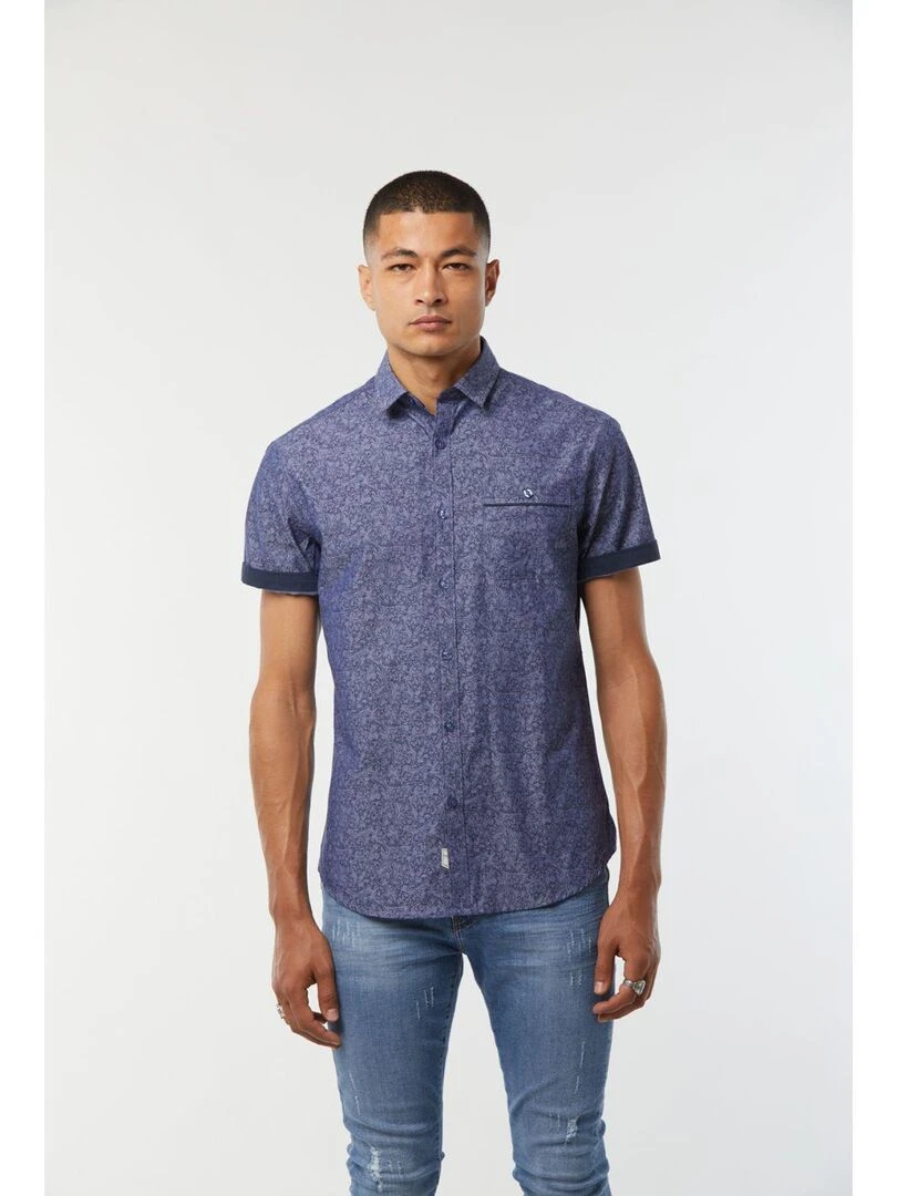 Lee Cooper Chemise manches courtes coton slim DEPILO Bleu foncé