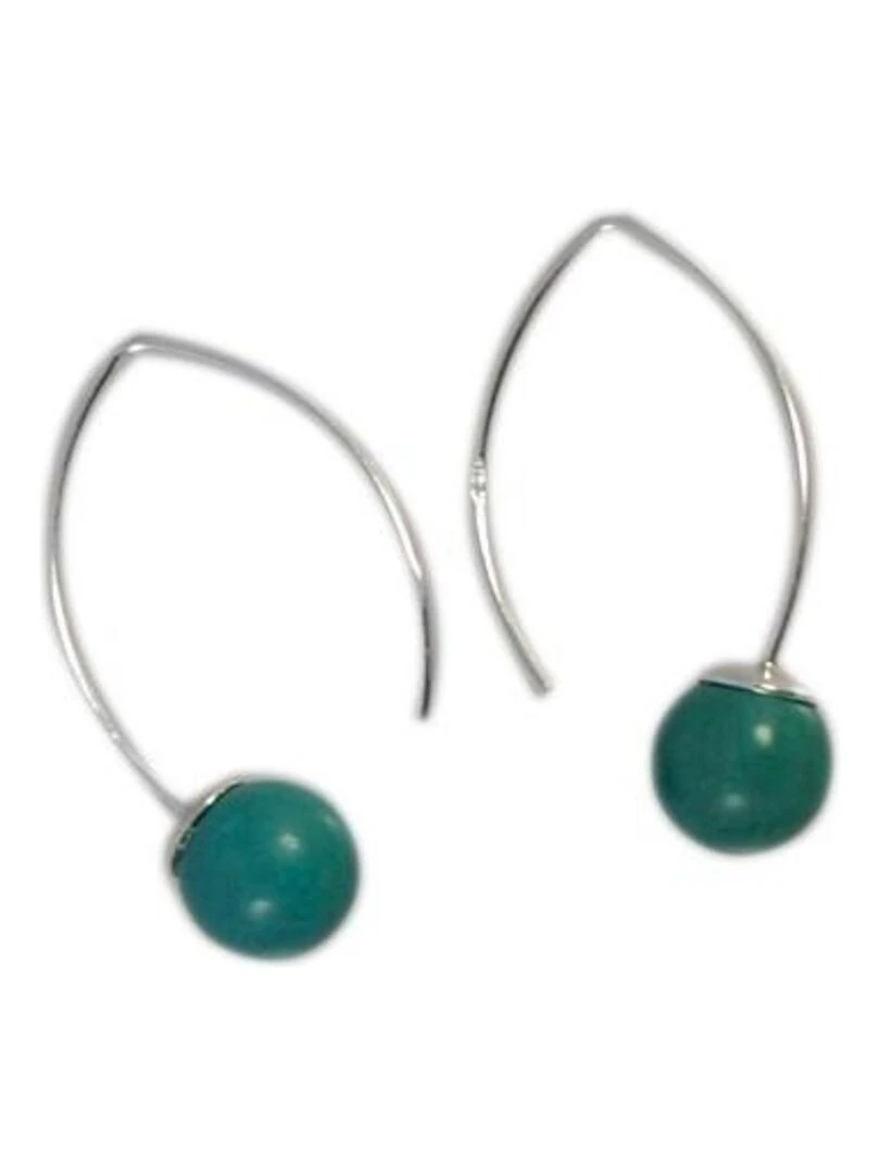 Boucles d'oreilles originales turquoise Bijoucolor Bleu