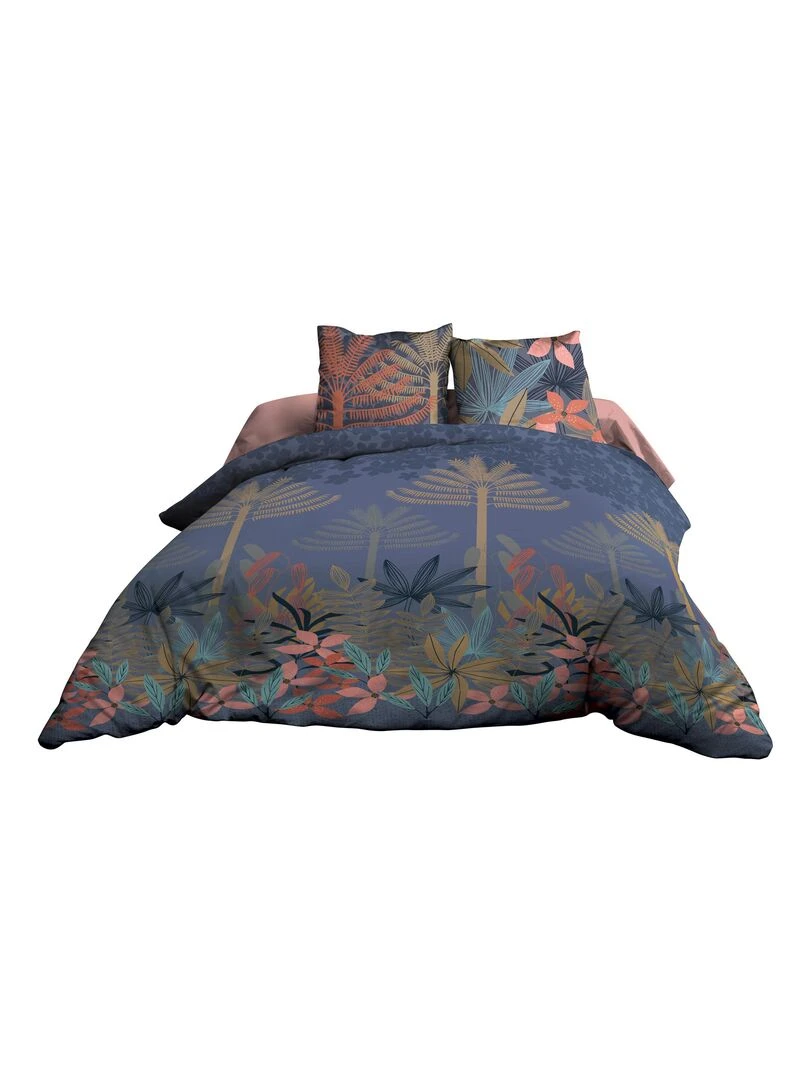 Housse de couette 220x240 + 2 taies Pur coton 57 fils Maupiti Bleu