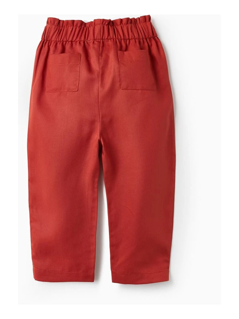 Pantalon en lyocell pour bébé fille ATLANTIC COMPANY Rouge foncé