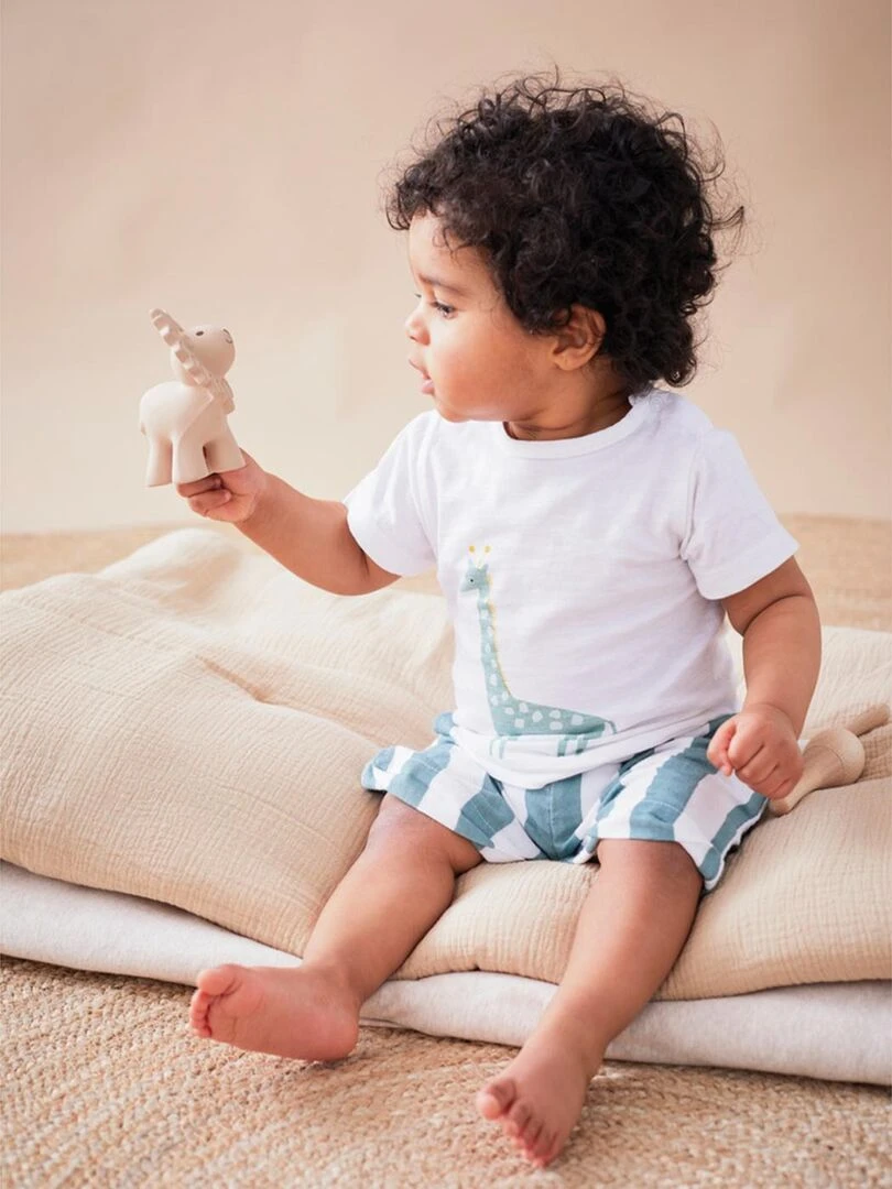 Set t shirt et short en coton Noukie's Vert