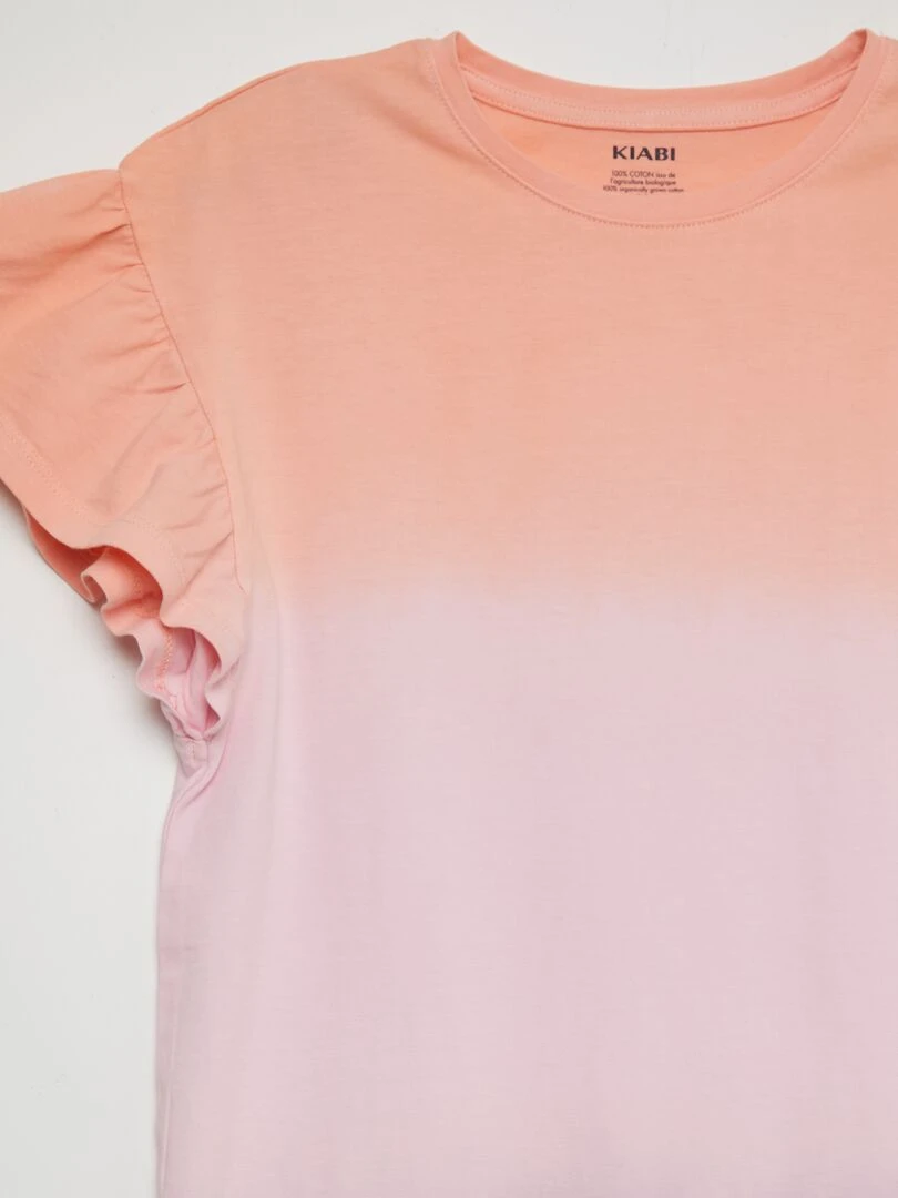 Robe t shirt 'tye and dye' Orange