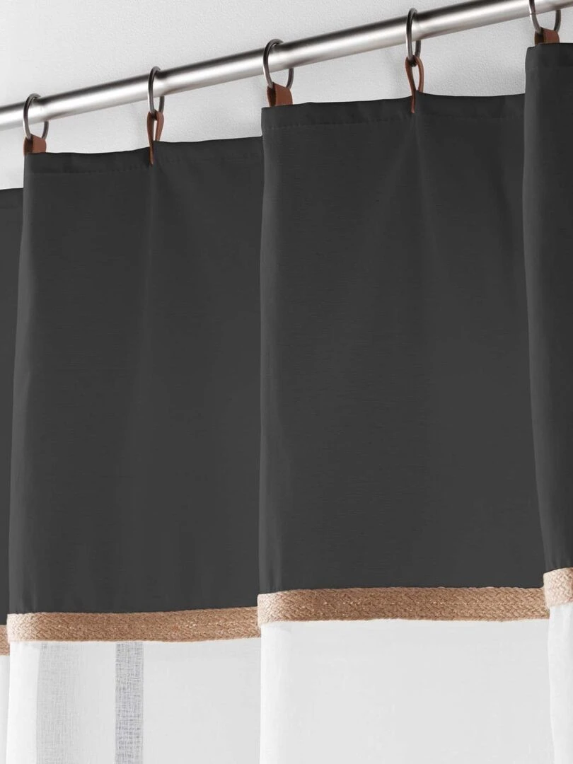 Voilage sablé esprit loft   Noir