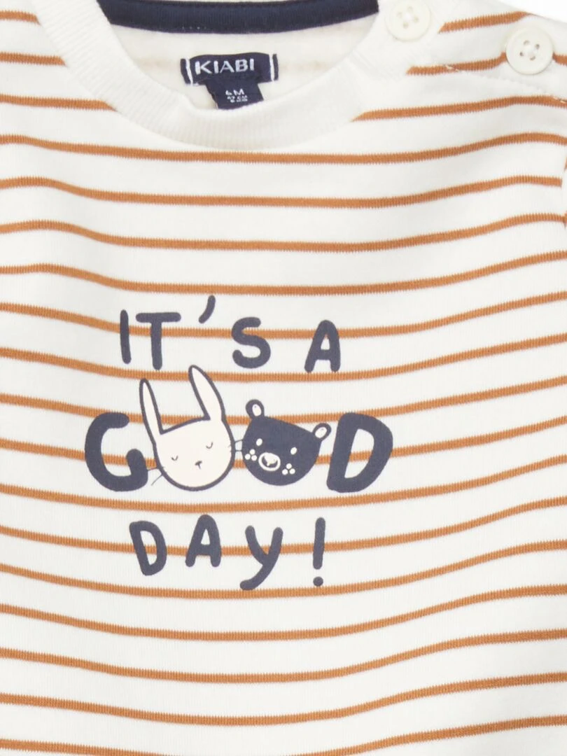 Ensemble jogging sweat + pantalon   2 pièces   Marron