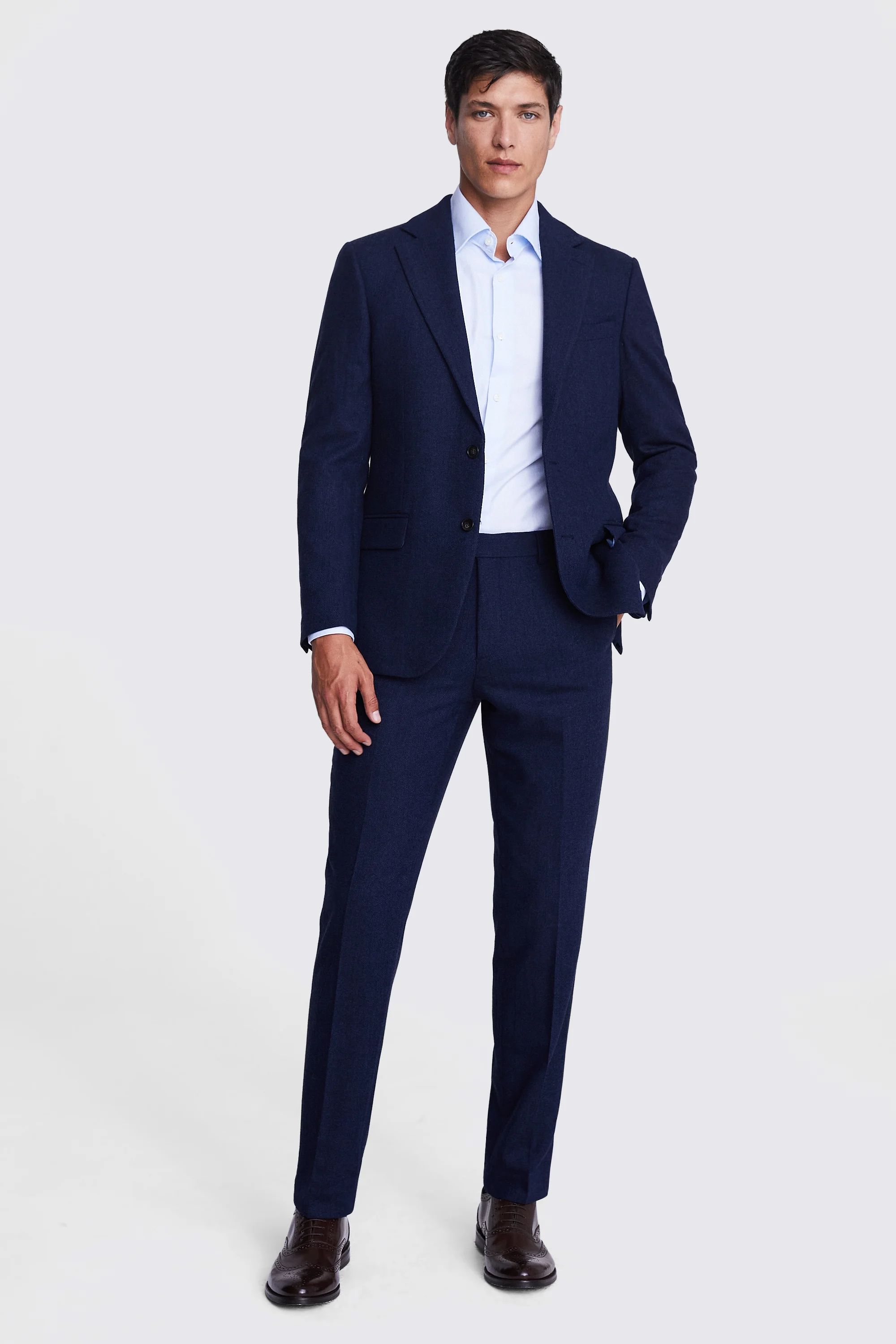 Tailored Fit Ink Herringbone Jacket Buy Online at Moss