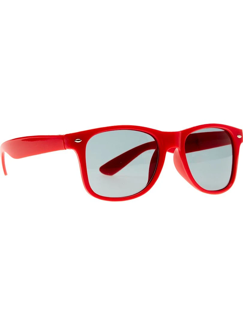 Paire de lunettes carrées rouge
