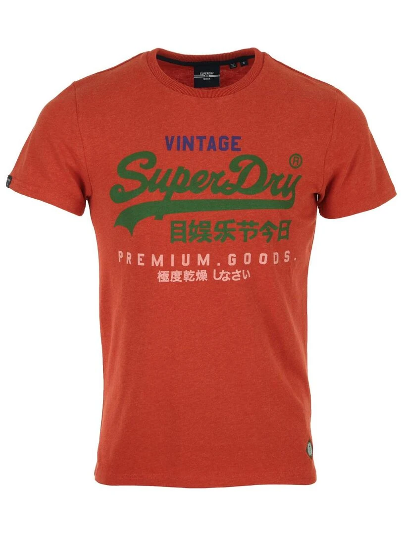 T shirt Superdry VL Tri Tee 220 Rouge