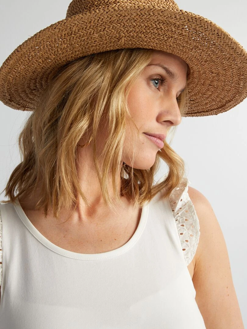 Top allaitement avec ouverture poitrine   blanc