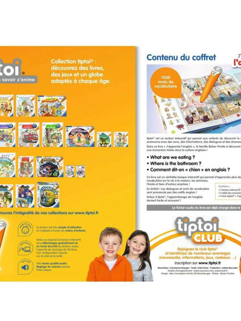 Tiptoi®   Coffret Complet Lecteur Interactif + Livre J'apprends L'anglais   N/A