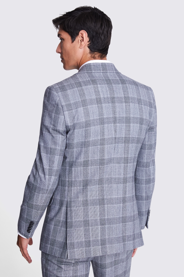 Tailored Fit Blue Check Performance Jacket    Buy Online at Moss
