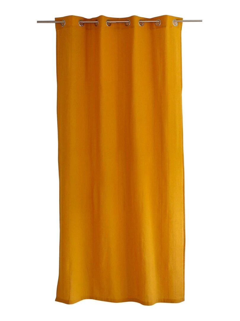 Rideau tendance en coton recyclé Jaune moutarde
