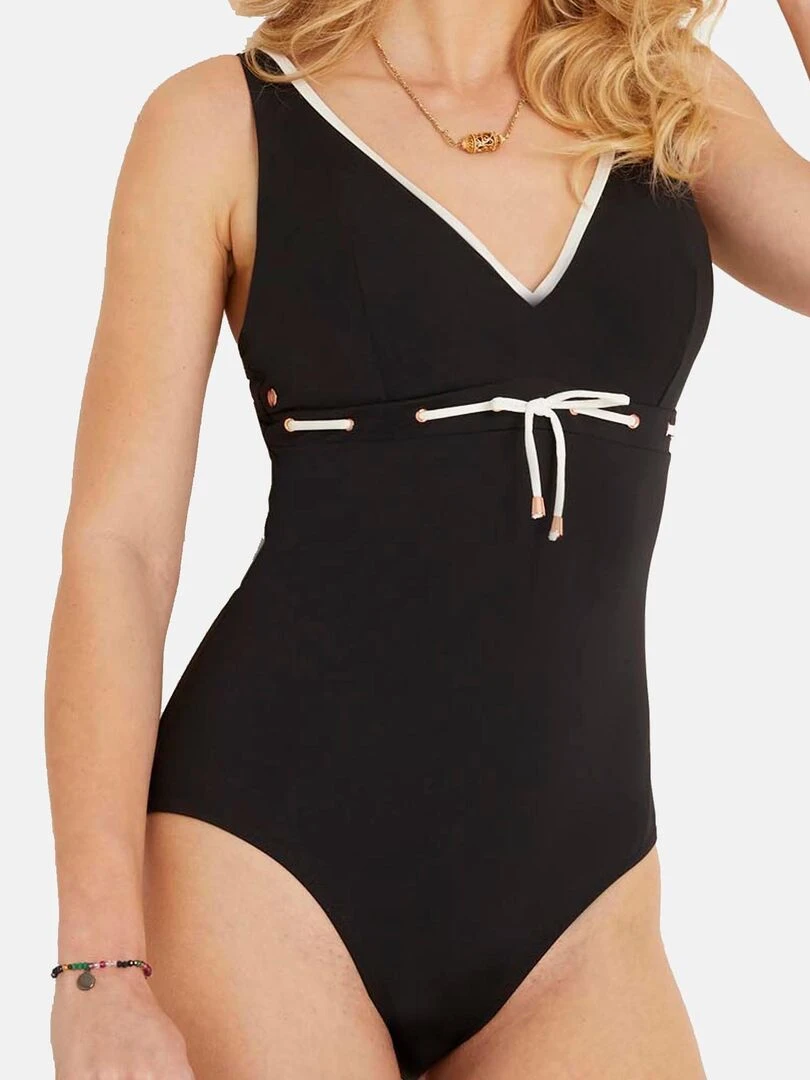 Maillot une pièce BAIGNEUSE   Brigitte Bardot Bain   Noir