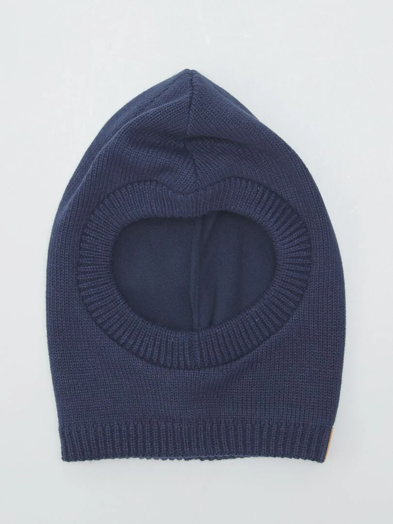 Cagoule en maille   Bleu