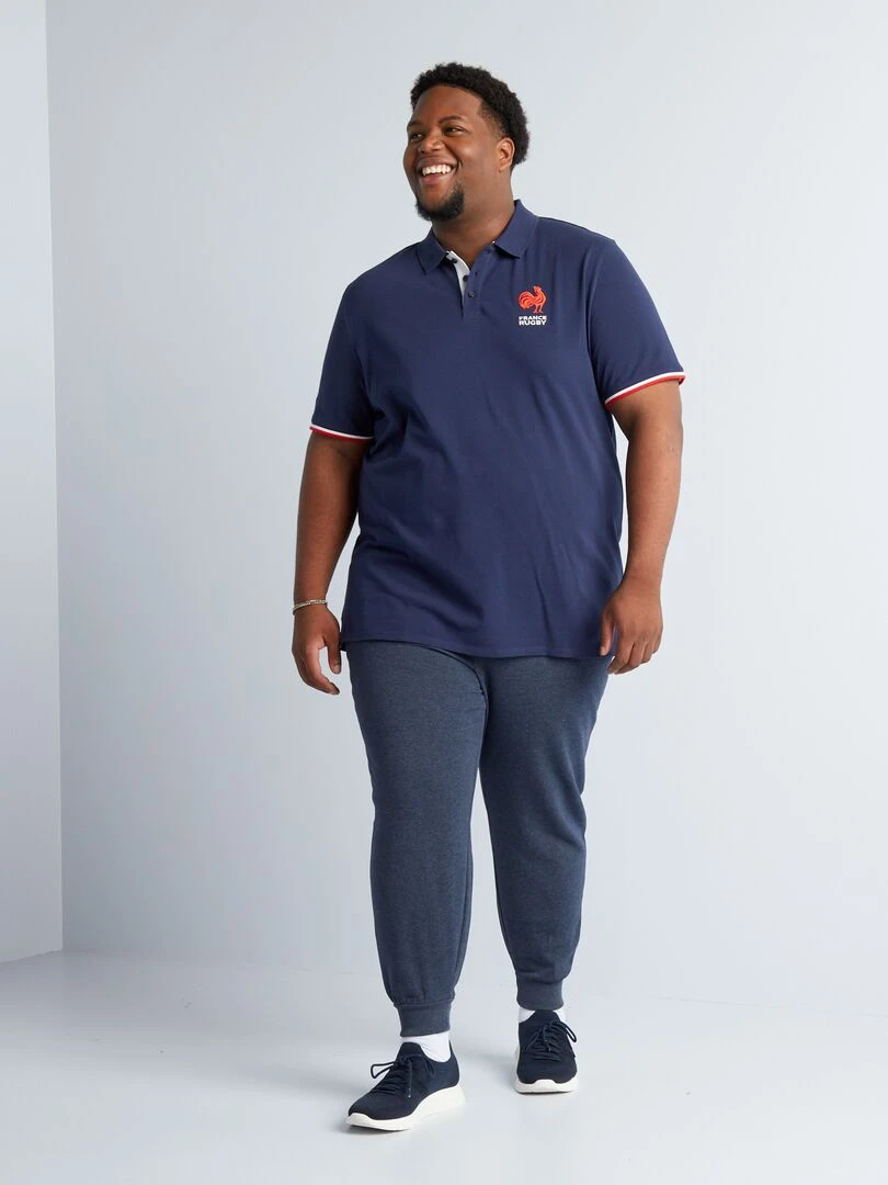 Pantalon de jogging à taille élastiquée Bleu