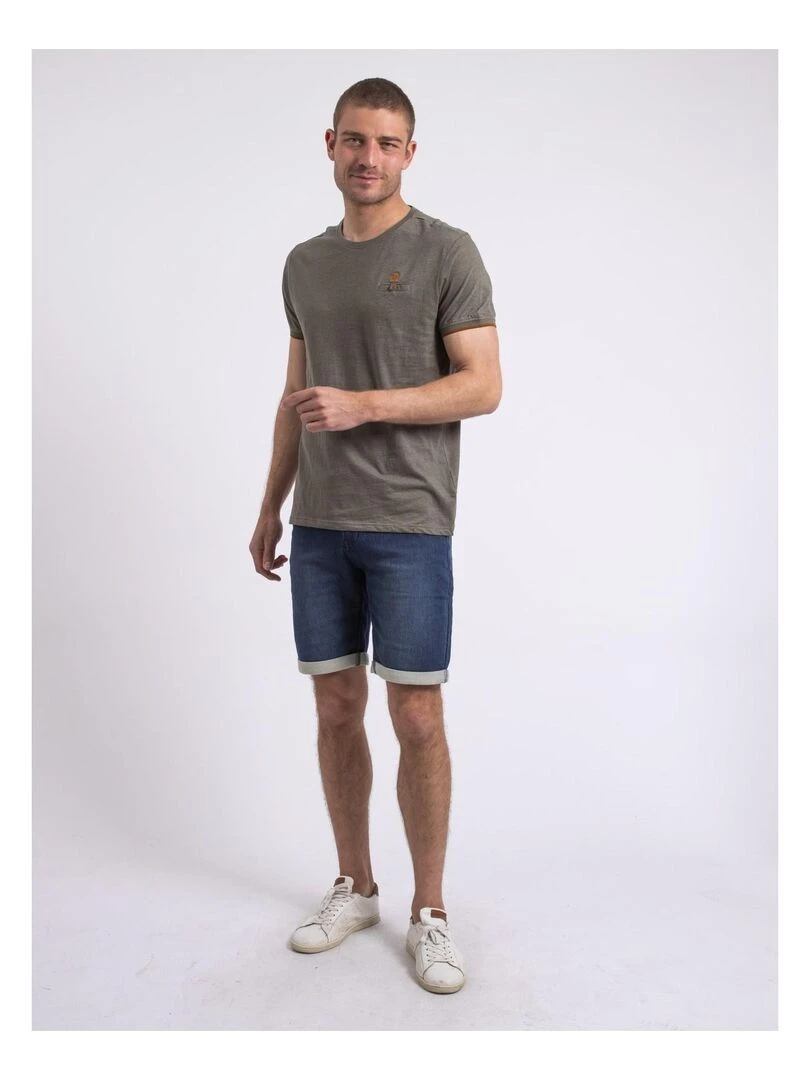 T shirt col rond NAKOTOC   Kaki