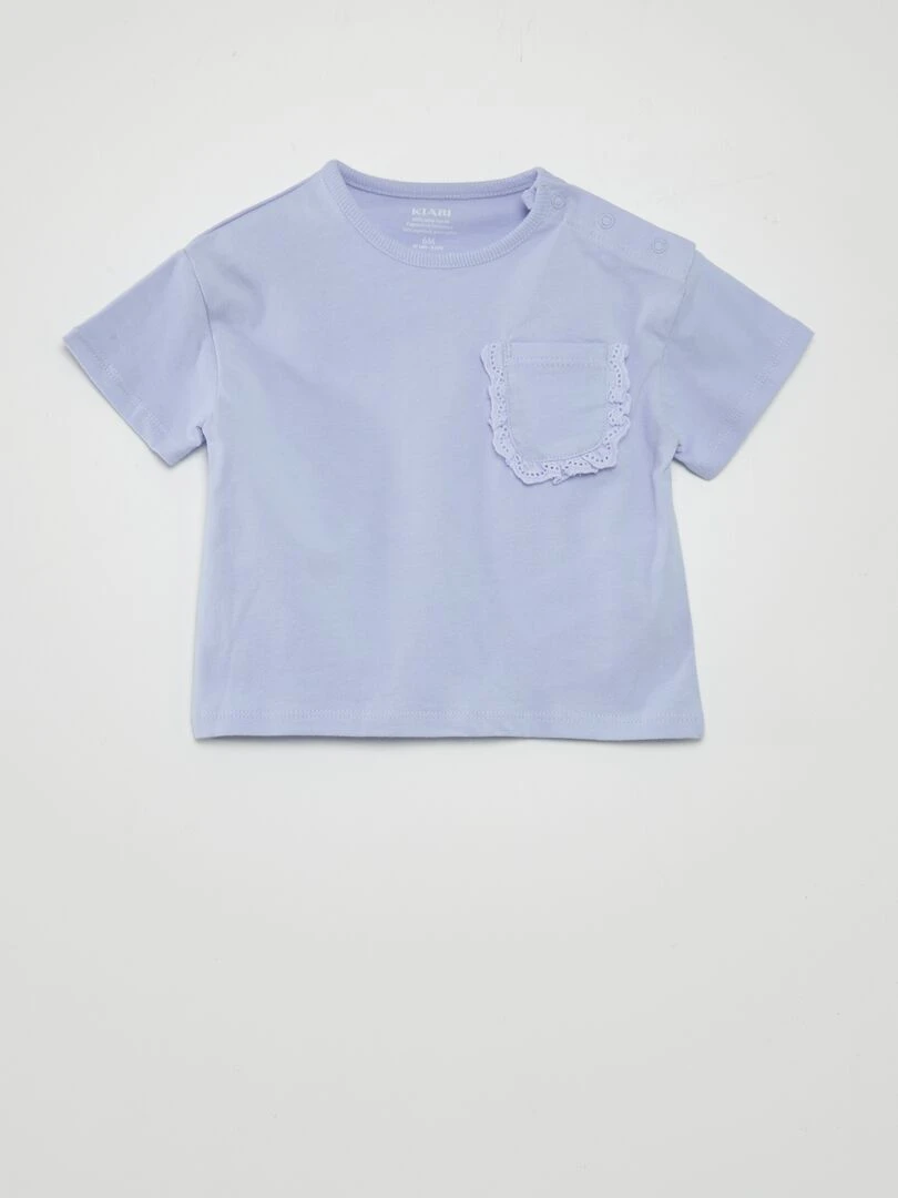 Ensemble en coton   tee shirt + legging   2 pièces   Bleu