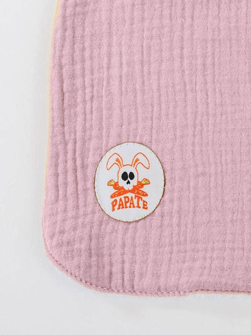 Bavoir en Coton Bio Rose   Rose