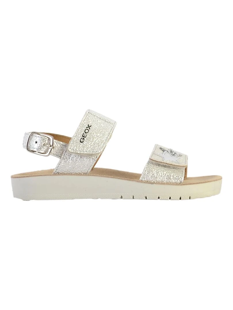 Sandale cuir enfant Geox Costarei Gris