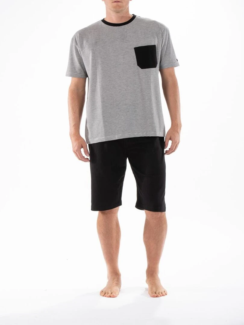 Pyjashort à fines rayures PYJA4 'Rica Lewis' Noir