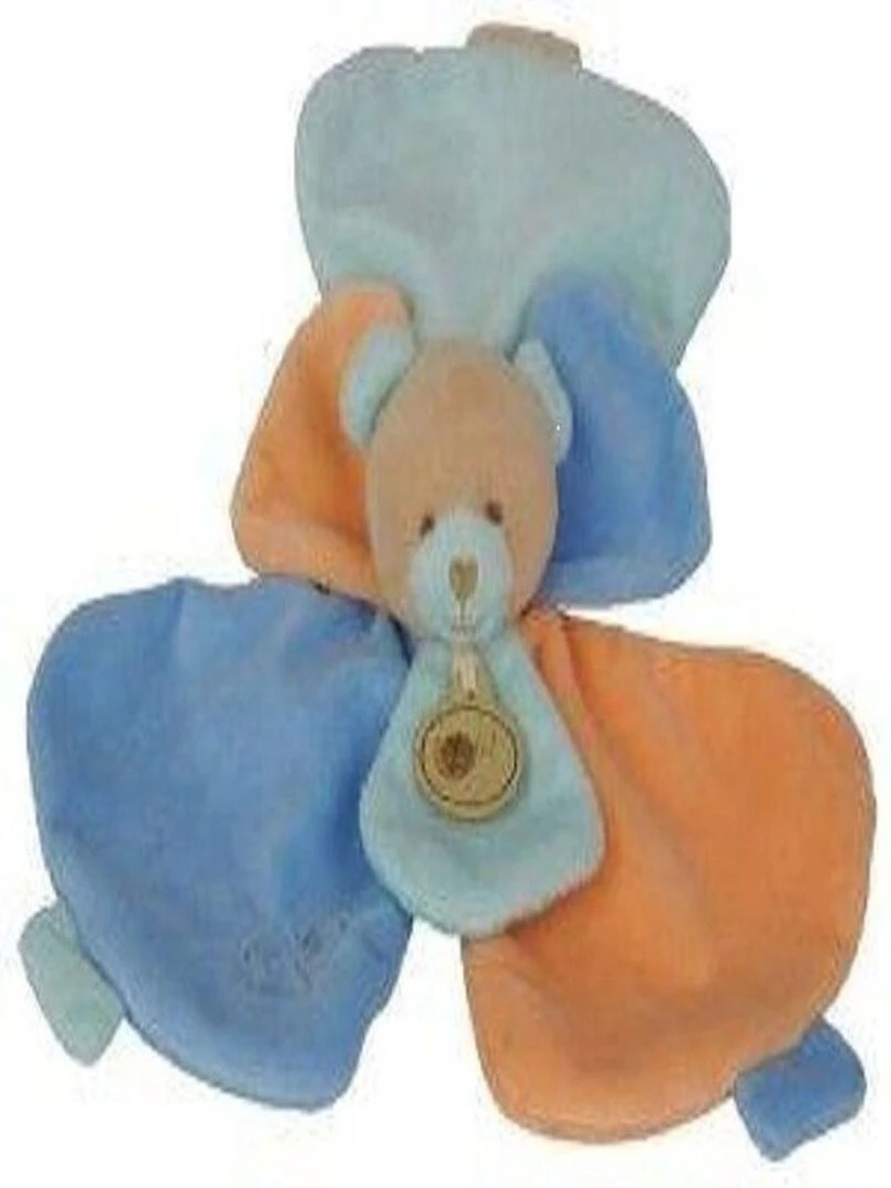 doudou Babynat Ours Beige Douceur Flower Plat Beige