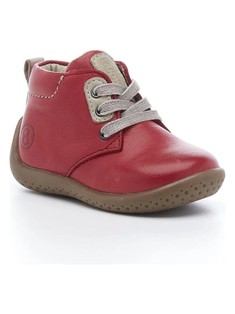 Bottillons Cuir Coboy Rouge