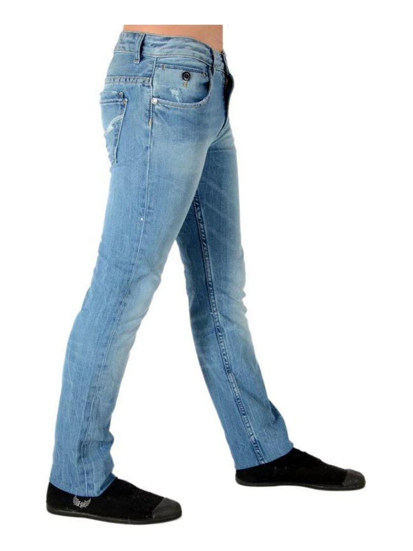 Jeans Kaporal Junior Motor Bleu Fripe Bleu