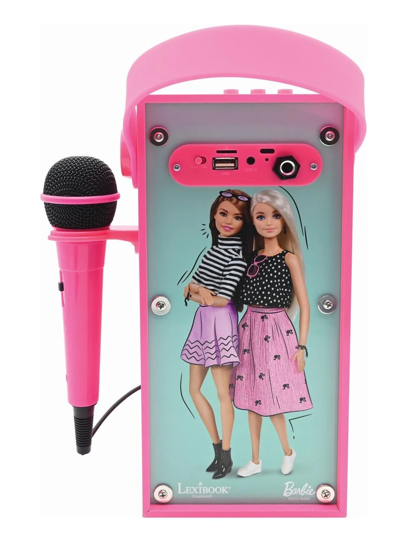 Enceinte Tendance Bluetooth® portable avec micro et effets lumineux Barbie   N/A