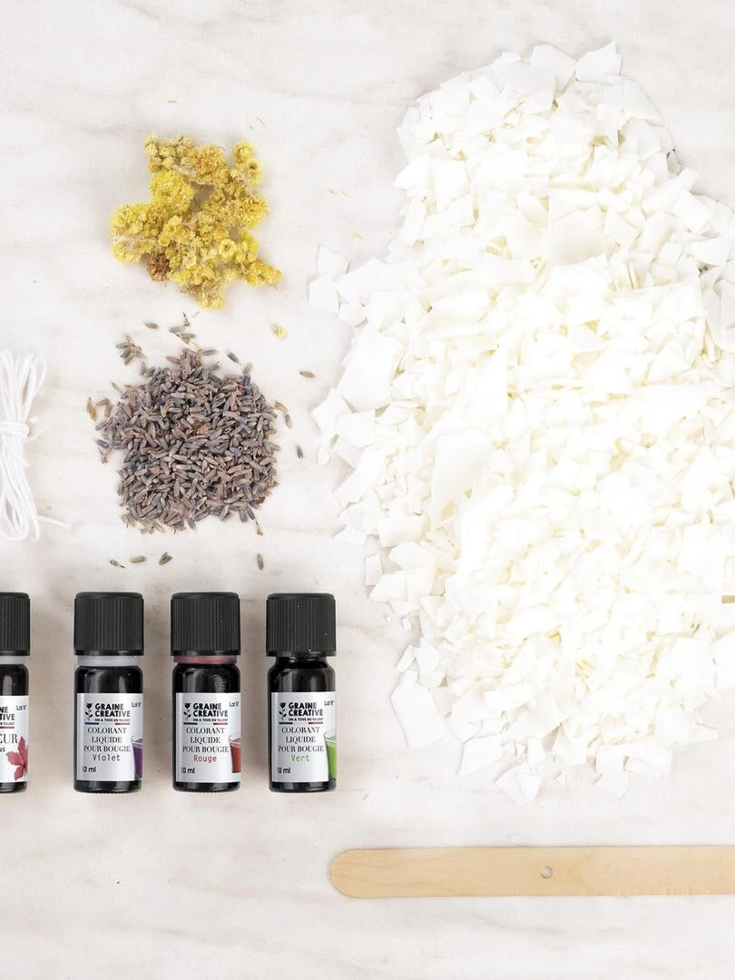 Coffret DIY bougies colorées et fleuries   N/A
