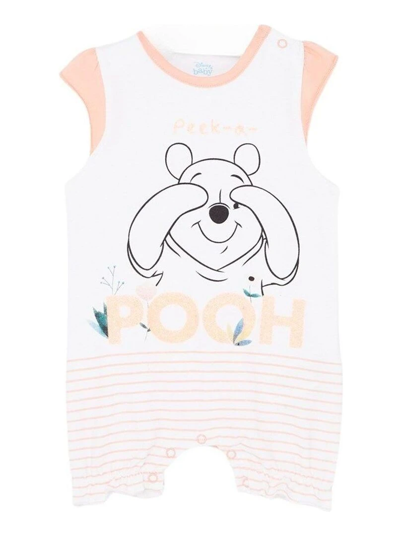 Disney Combishort bébé fille imprimé Winnie l'Ourson en coton Blanc