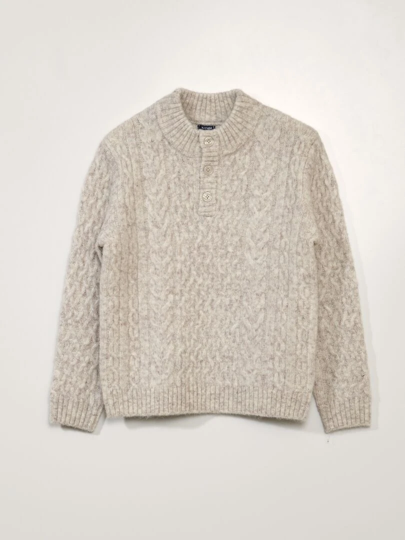 Pull maille torsadée BEIGE