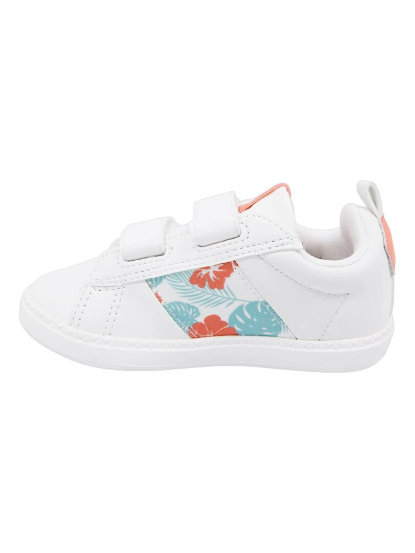 Baskets 'Le Coq Sportif' 'Courtclassic Inf Floral'   Blanc